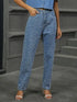'Dani' Pearl Detail Straight Jeans - Celes Fashion